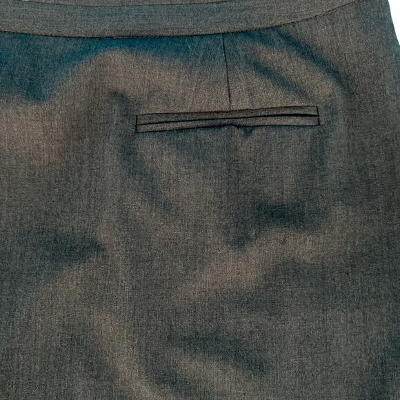 Adrienne Vittadini Pleat Front Career Skirt Size 8 Midi Charcoal - Picture 7 of 10